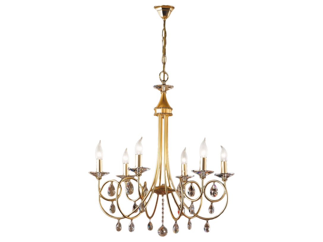 Lampa wisząca Orion Giada LU_16706_gold E14x6, kolor złoty, materiał metal